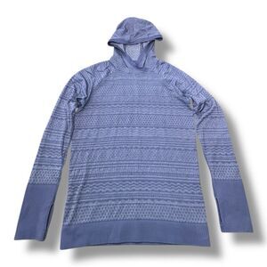 Lululemon Gatsby Blue Long Sleeve Rest Less Hoodie Sweatshirt Women’s Sz S-M